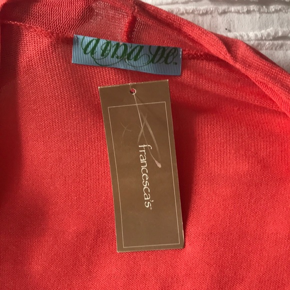 NWT Francesca’s Coral Cardigan - Picture 3 of 6